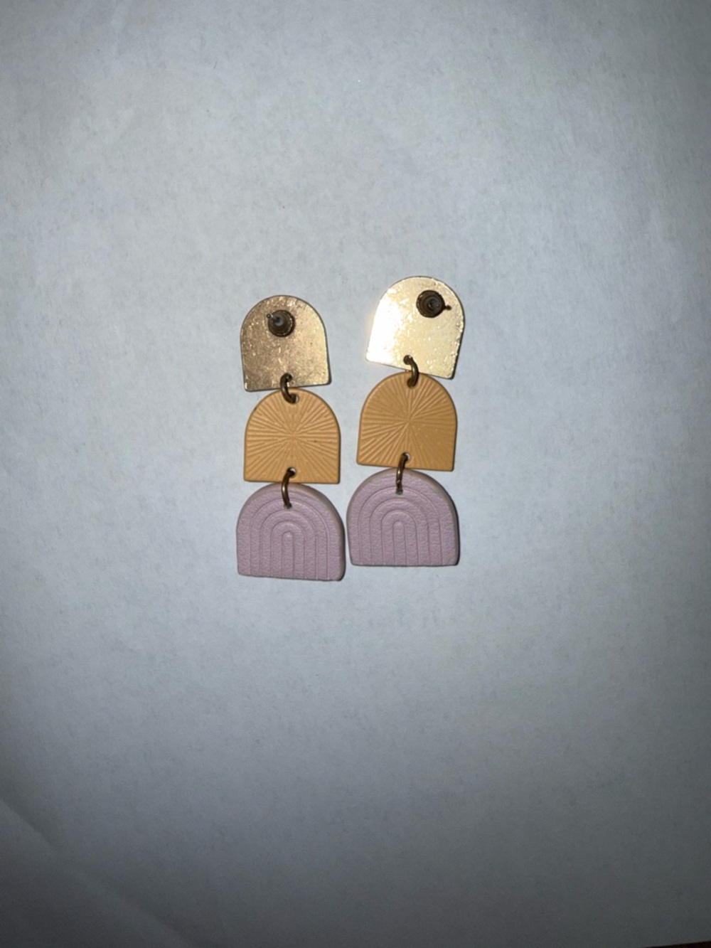 Geometric Dangle Earrings - Picture 2 of 2